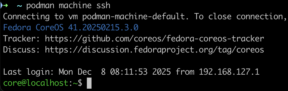 podman-machine-ssh