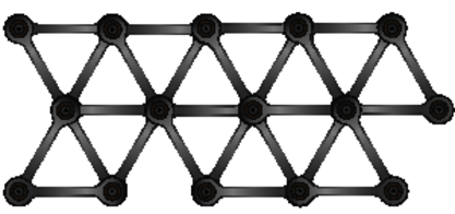 A link is shown with an interconnected pattern of each component in the link.